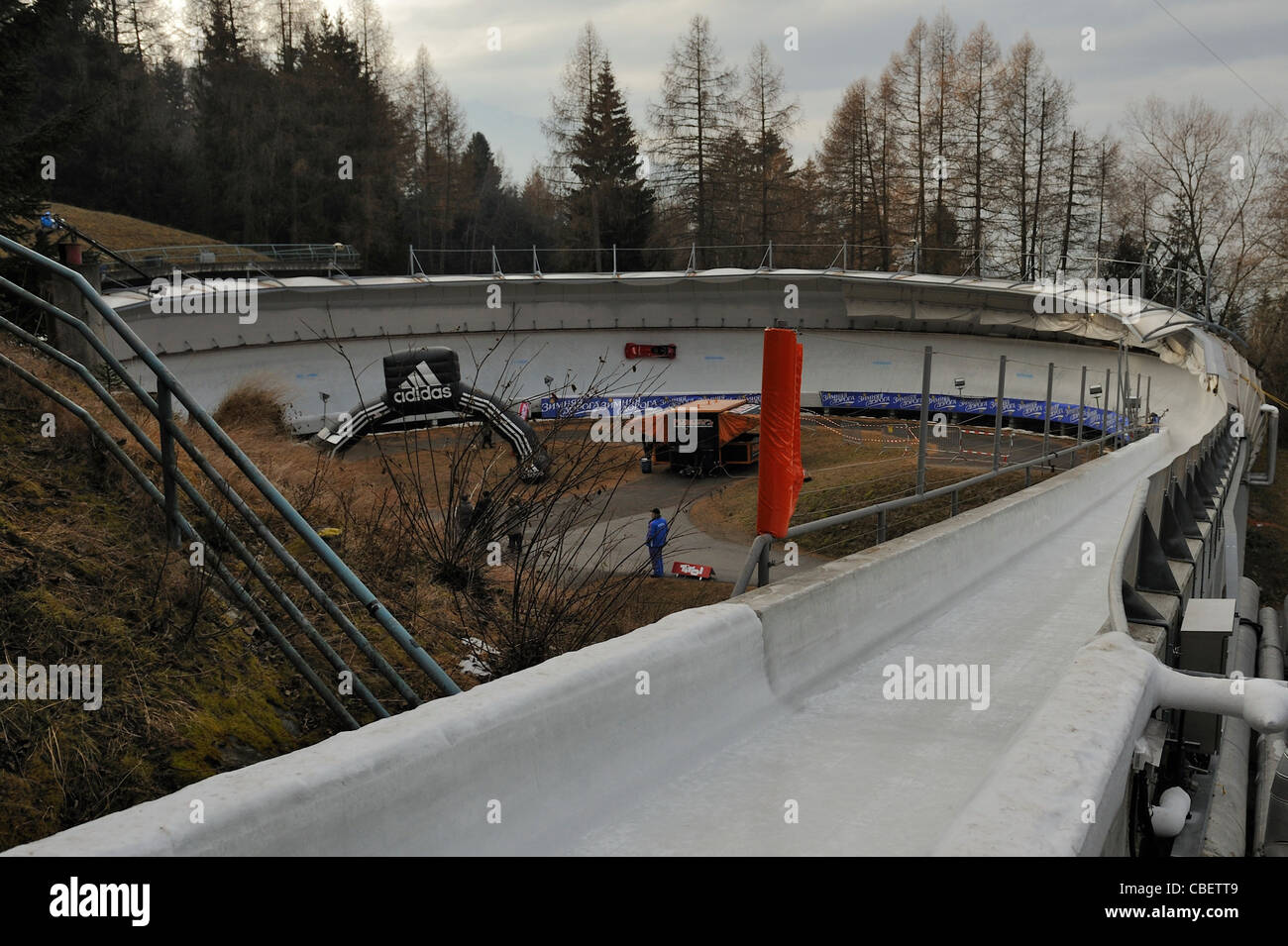 Two Man Bob World Cup - Igls, Innsbruck, Austria Stock Photo