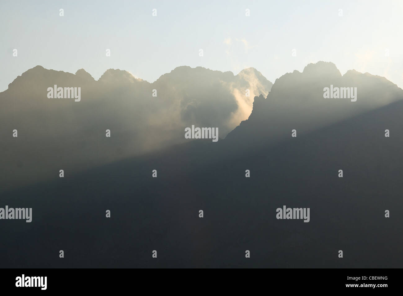 Mountain ridge in clouds. Tatra mountains, Poland Stock Photo - Alamy