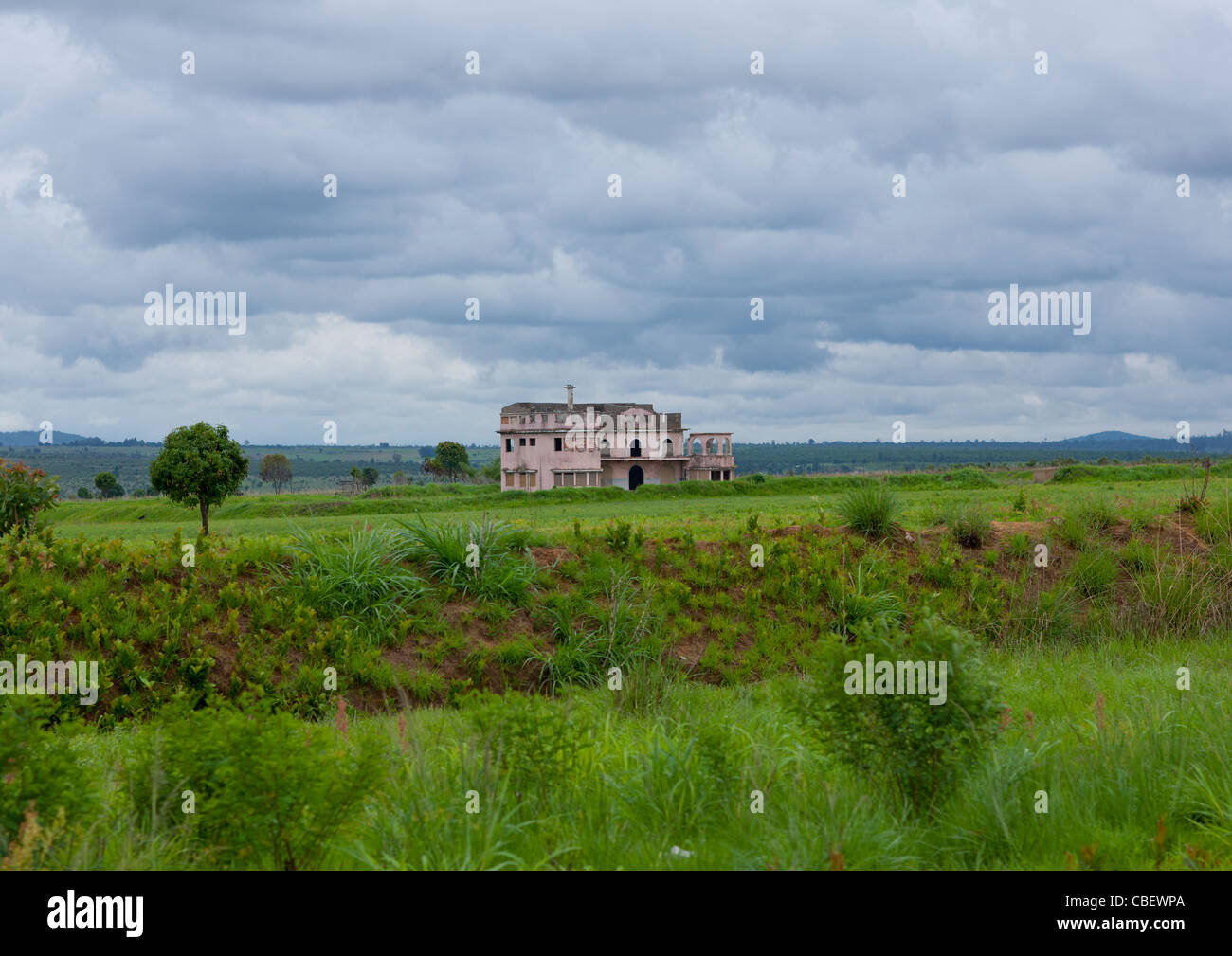 Dilapidated Portuguese Colonial House, Huambo, Angola Stock Photo