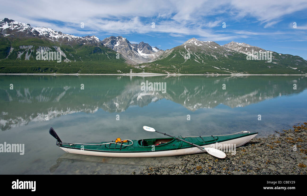 Kayaking in Glacier Bay National Park. Adam´s Inlet. Alaska. USA Stock Photo