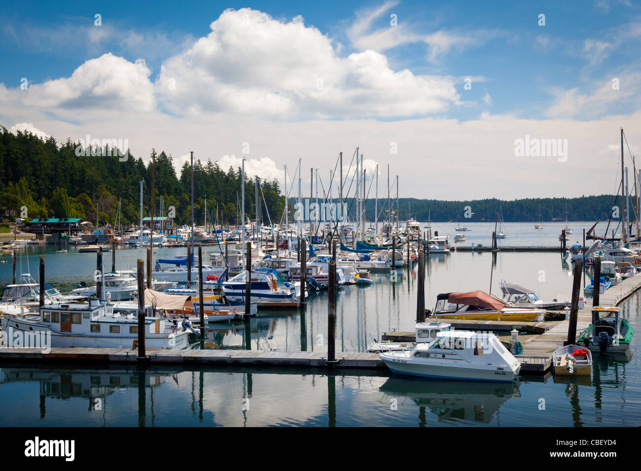 Deer Harbor marina on Orcas Island in Washington state, USA Stock Photo