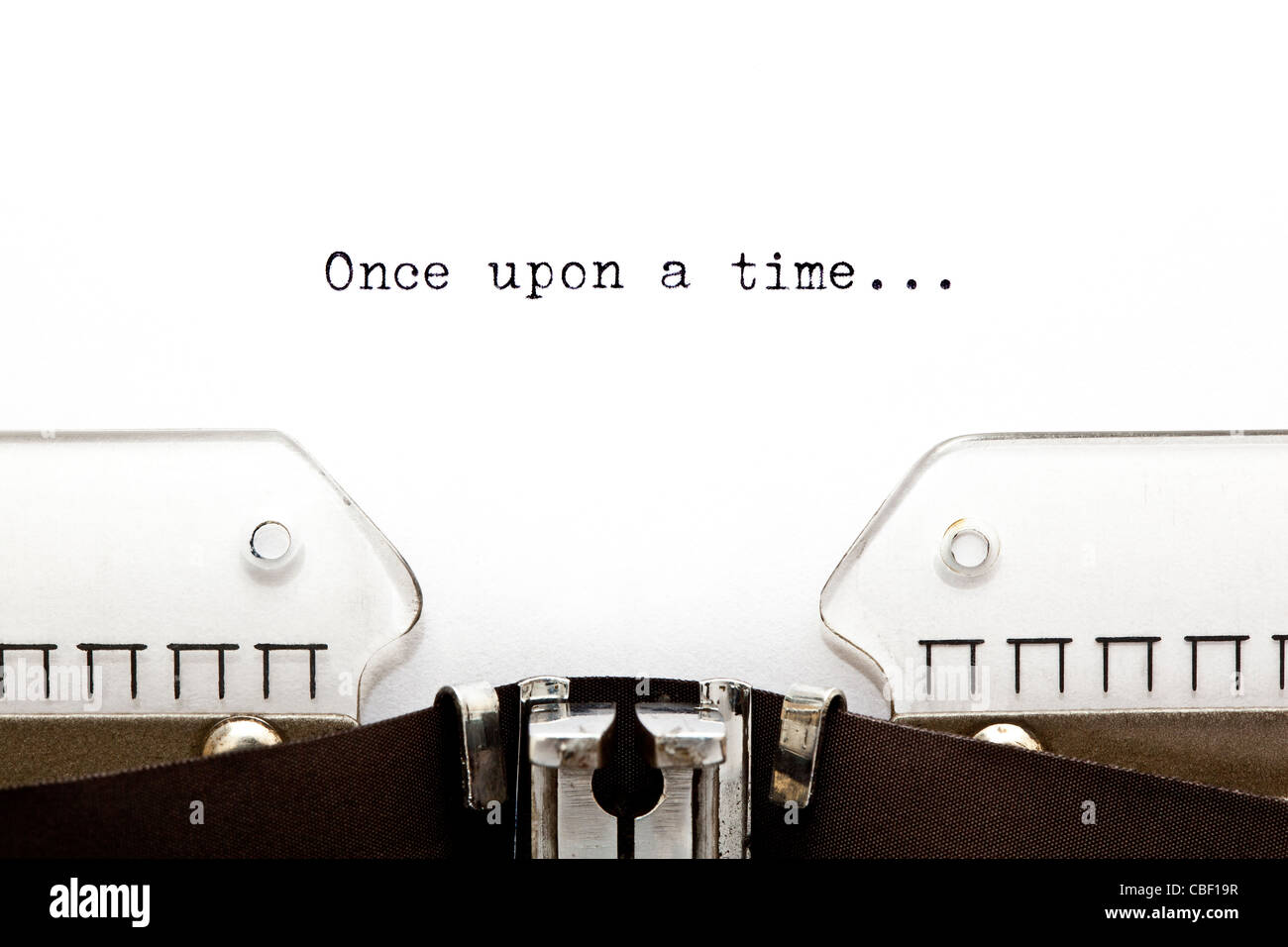 Once upon a time... written on an old typewriter Stock Photo