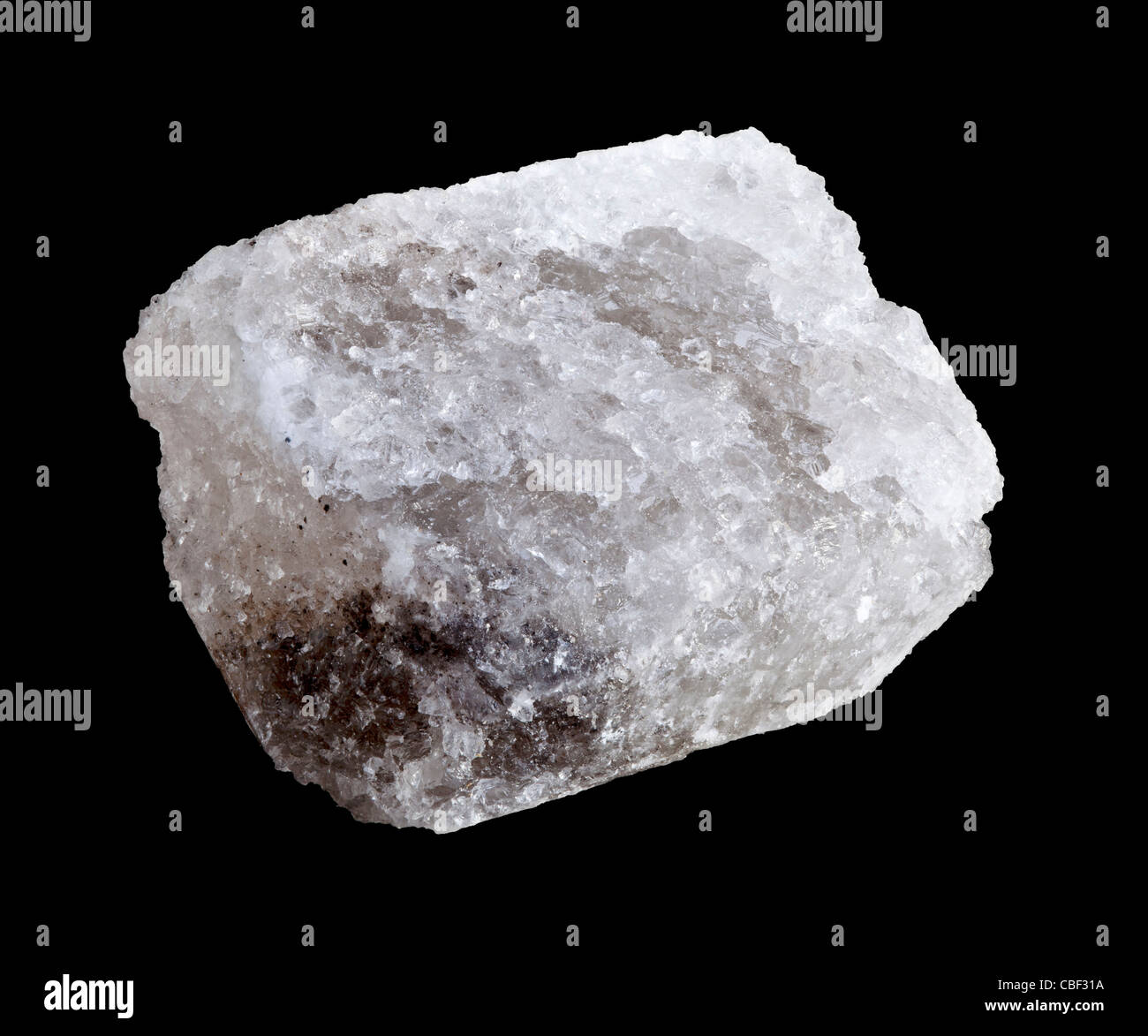 Grey variety of halite (rock salt) Stock Photo