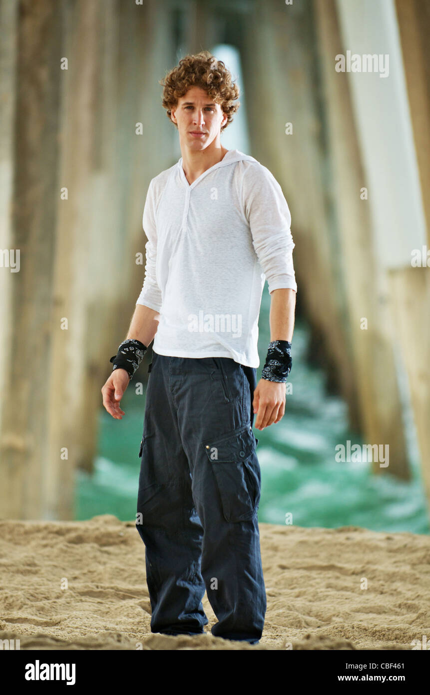 A parkour freerunning athlete. Stock Photo