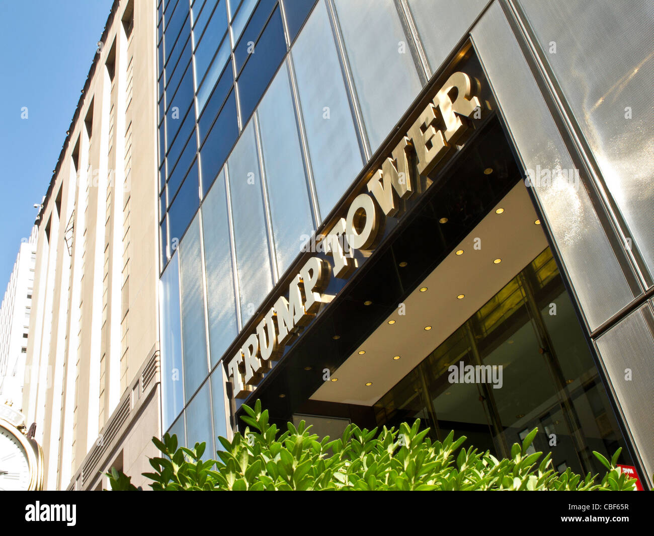 Trump Tower is a mixed use office building and residence skyscraper located in Midtown Manhattan on Fifth Avenue, New York City, USA Stock Photo