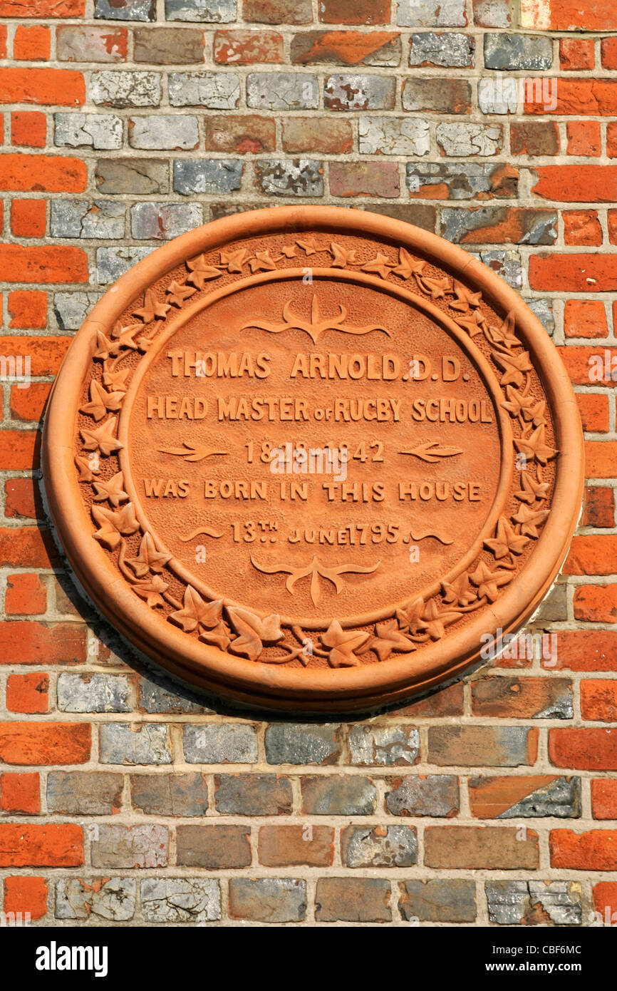Plaque on Westbourne House commemorating the birth of Thomas Arnold