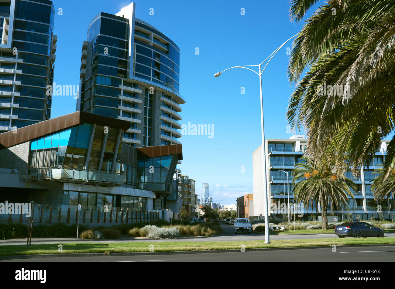 Esplanade East, A modern apartment building on Beach Road at Port