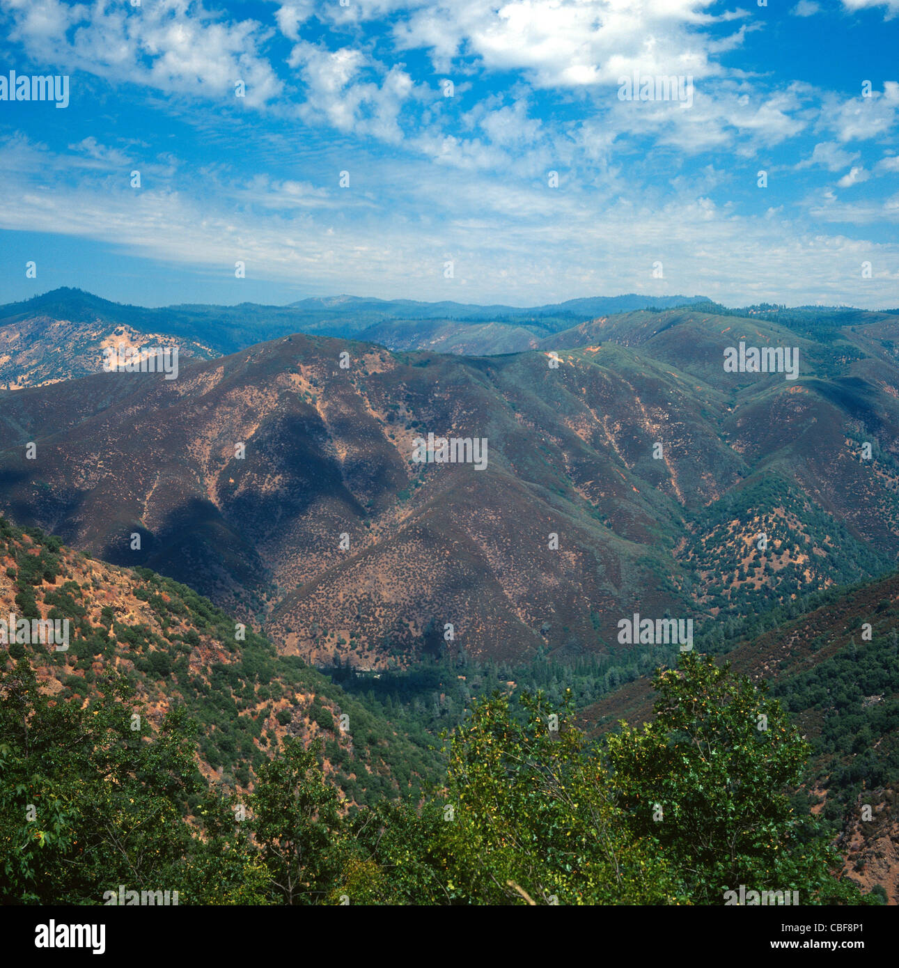 Landscape with mountains and clouds Stock Photo - Alamy