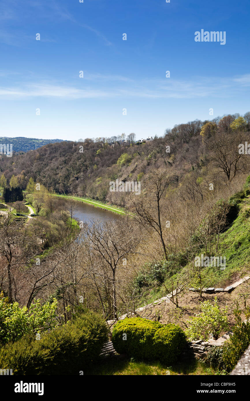 Nantes Brest Canal at Chateauneuf du Faou, Finistere, Brittany, France
