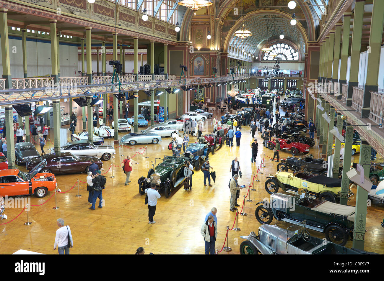 Main Hall at the Motorclassica Concours D'Elegance at the Royal Exhibition Building, Melbourne, Australia. October 2011 Stock Photo
