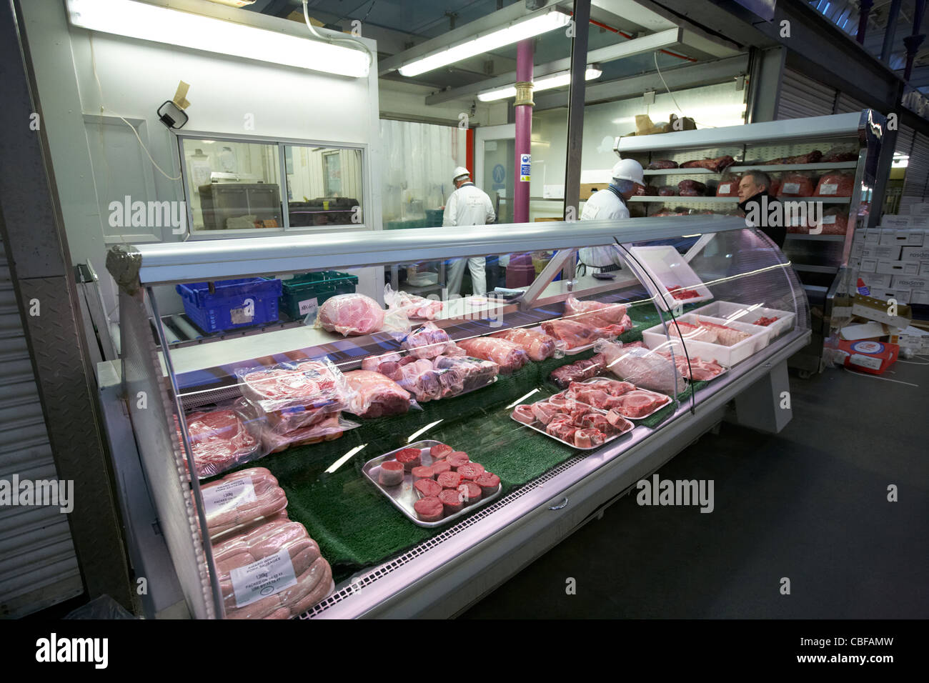 meat and butchery products for sale at smithfield meat market london central markets england