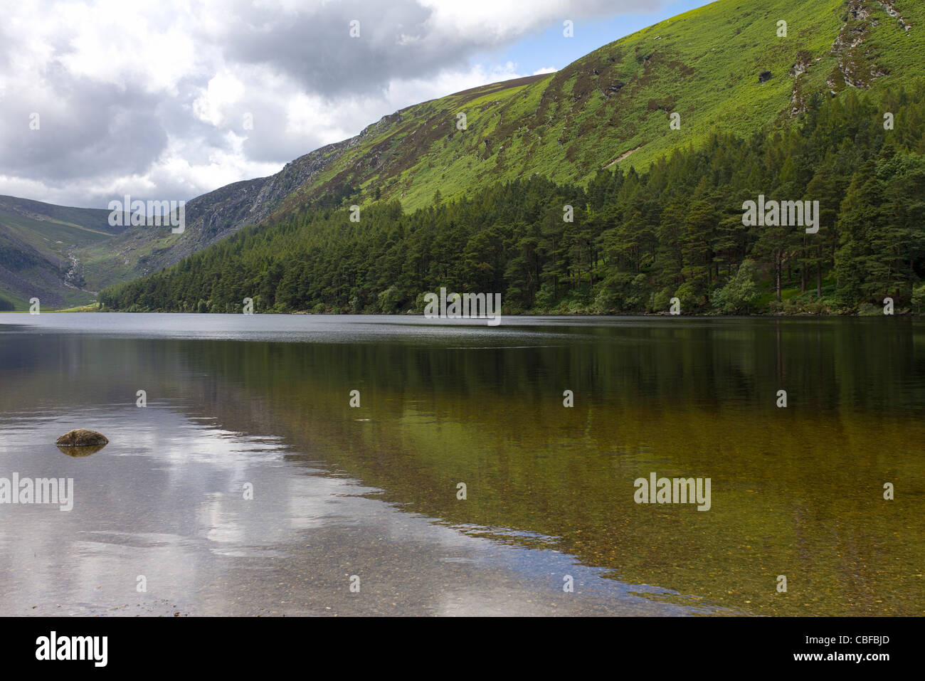 upper lake at Glendalough, County Wicklow, Ireland Stock Photo