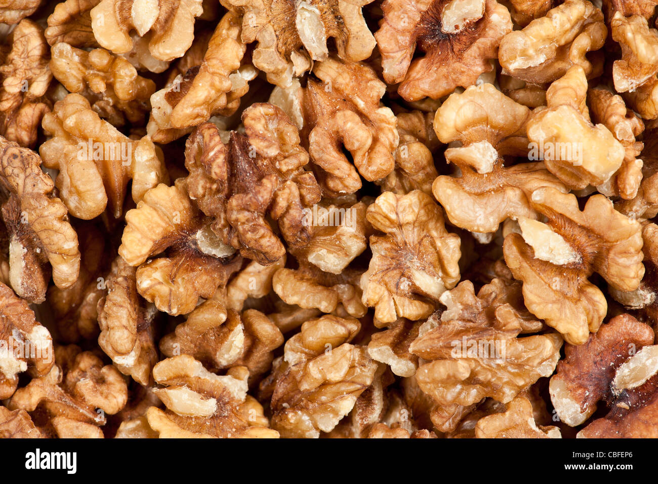 Unshelled walnuts Stock Photo