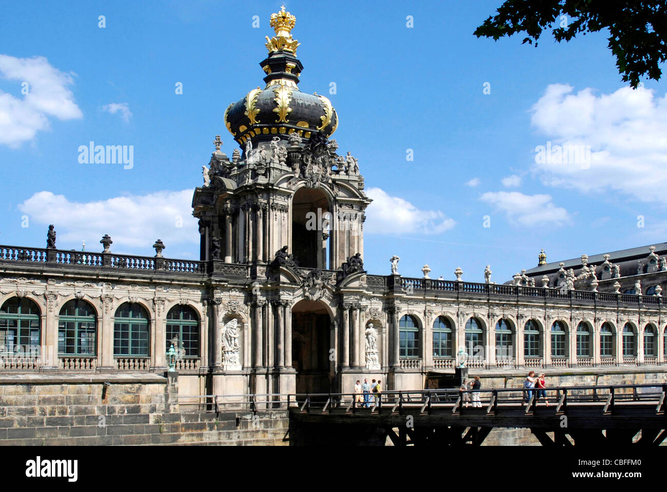 Zwinger palace in Dresden with crown gate as an entrance to the inner