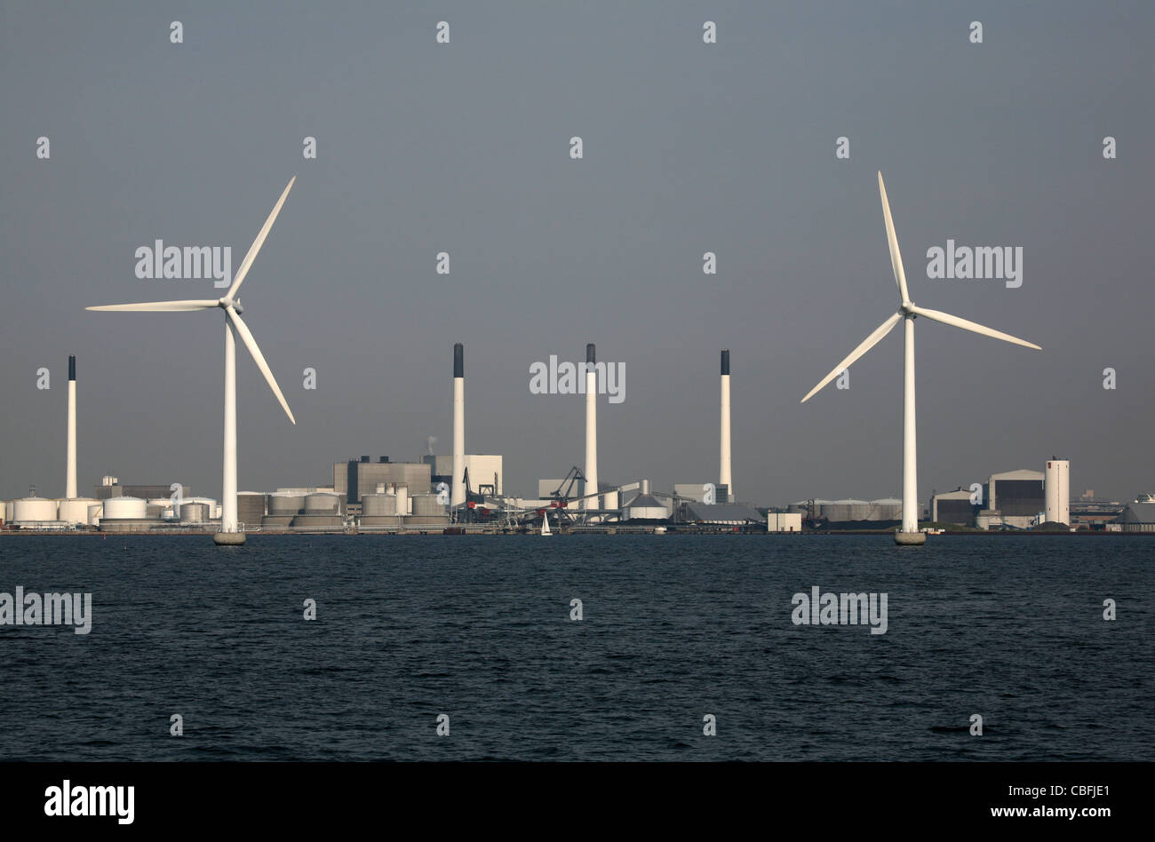 Denmark, wind turbine Stock Photo Alamy