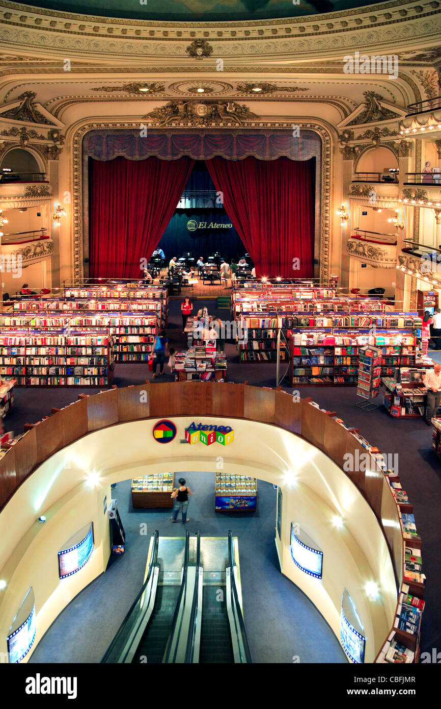 Grand Splendid Ateneo Bookstore. Buenos Aires, Argentina. Stock Photo