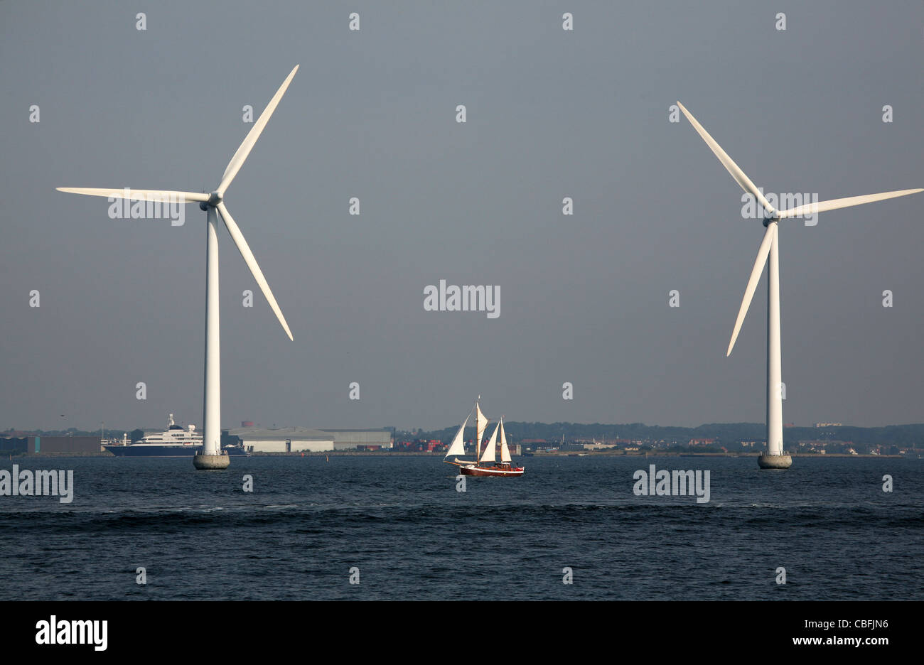 Denmark, wind turbine Stock Photo Alamy