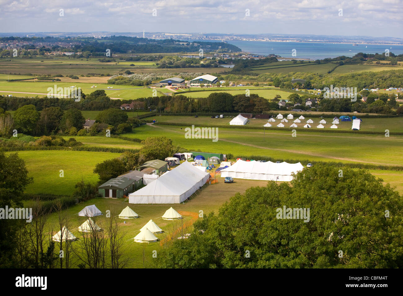 Camping, Tents, Caravan Site, Culver Down, Bembridge, Airport, Isle of