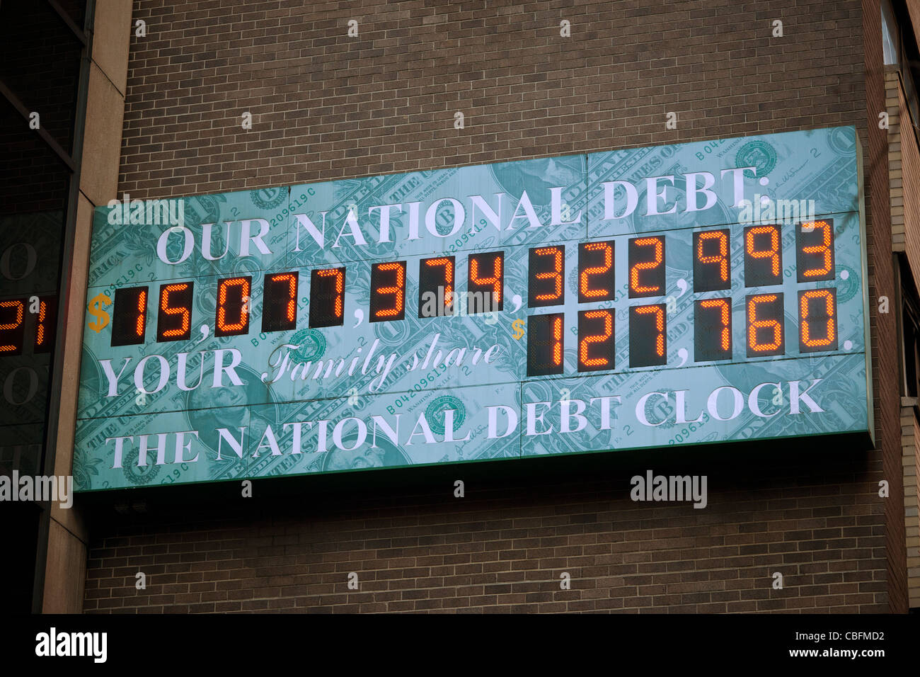 The National Debt Clock in New York Stock Photo Alamy