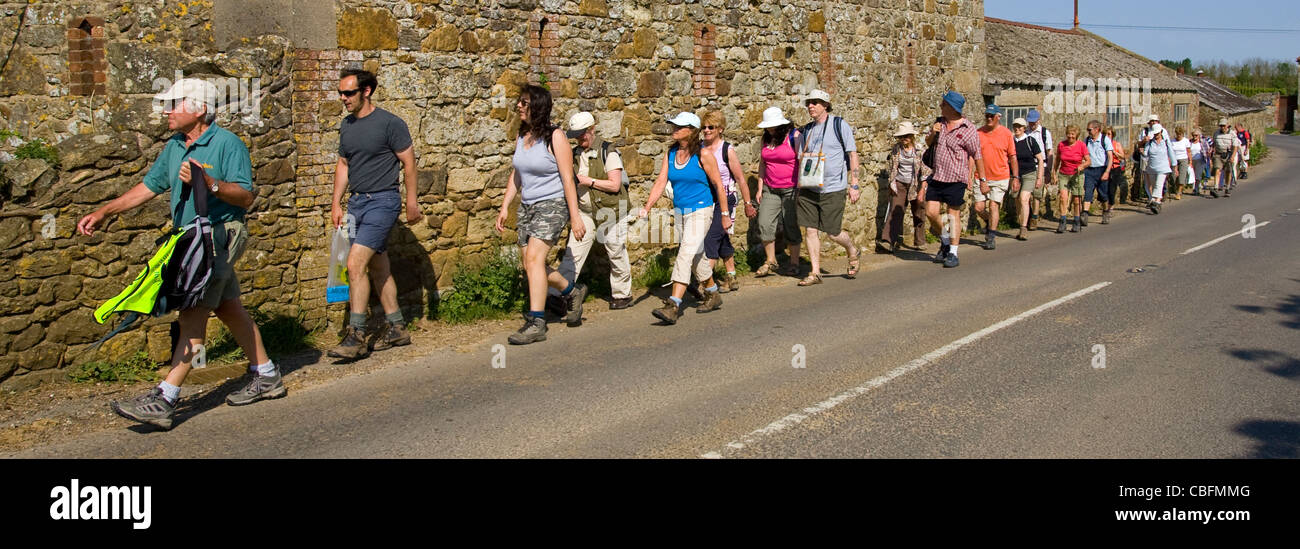 Walking Festival, Brighstone, Limerstone, Walkers, Yafford, Tea ansd Cake, Afternoon, Isle of Wight, England, UK, Stock Photo