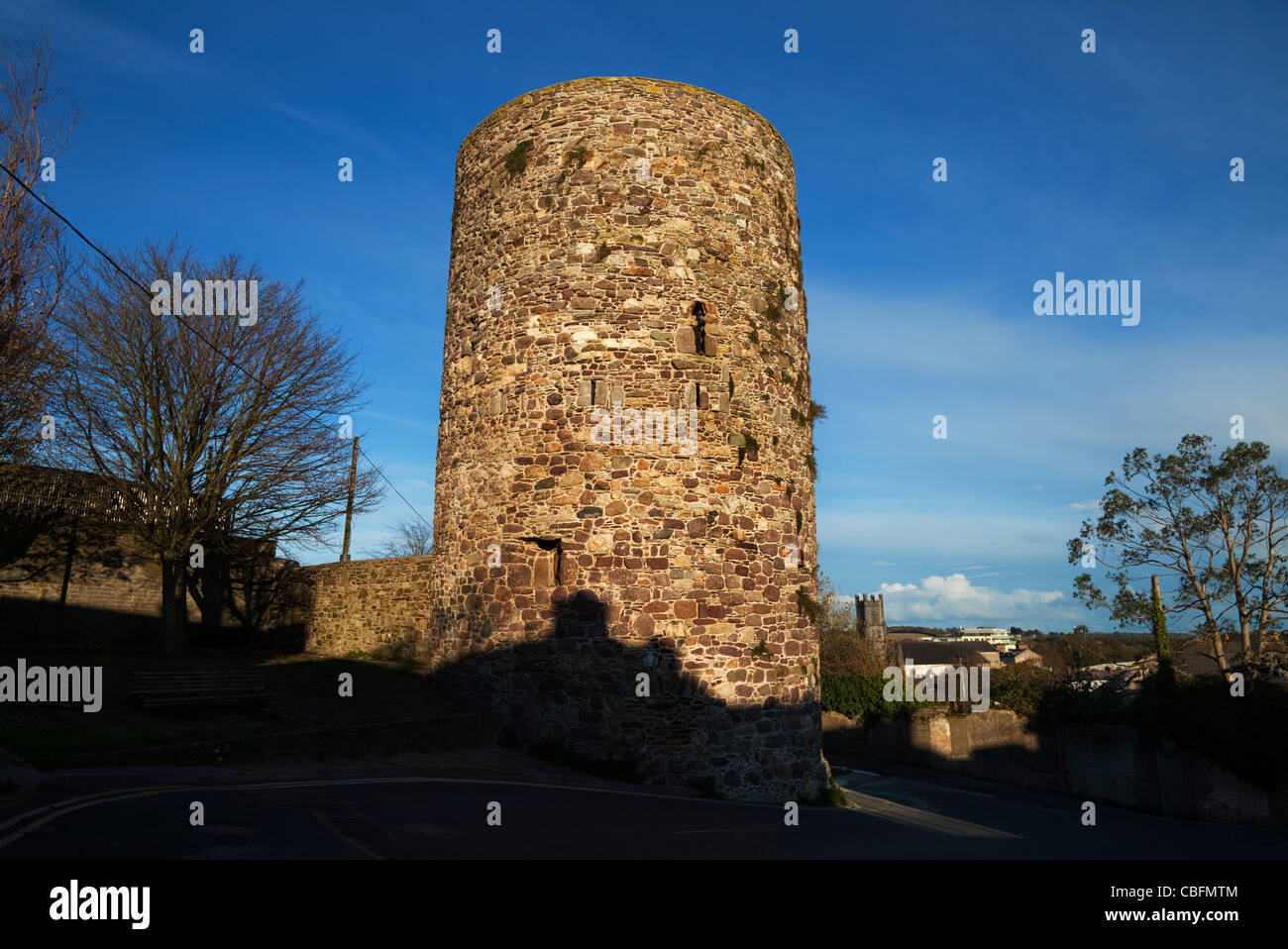 The Restored 13th Century French Tower and City Walls, Castle Street, Waterford City, Ireland Stock Photo