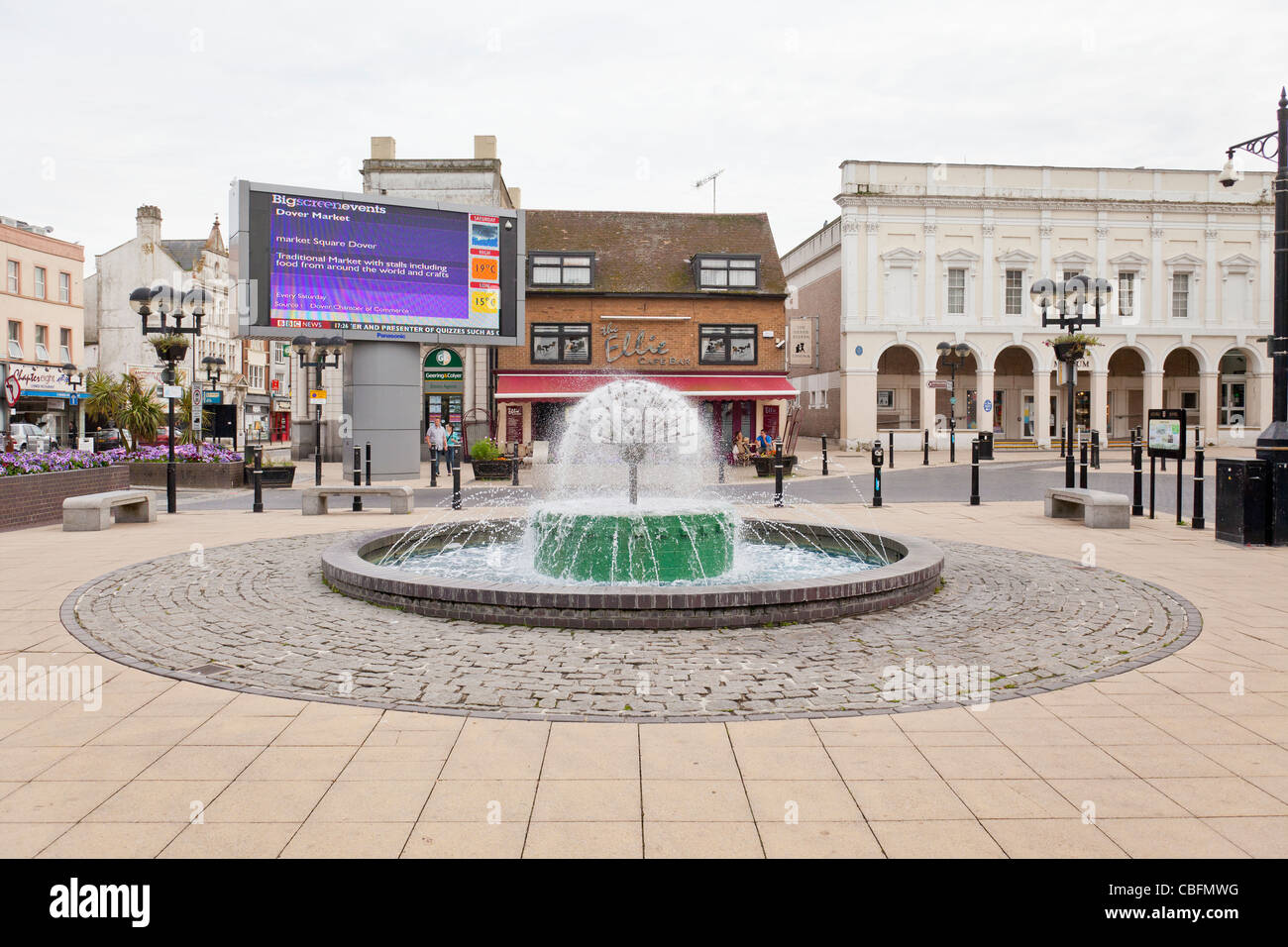 Town Square, Center of town, Dover, England. Stock Photo