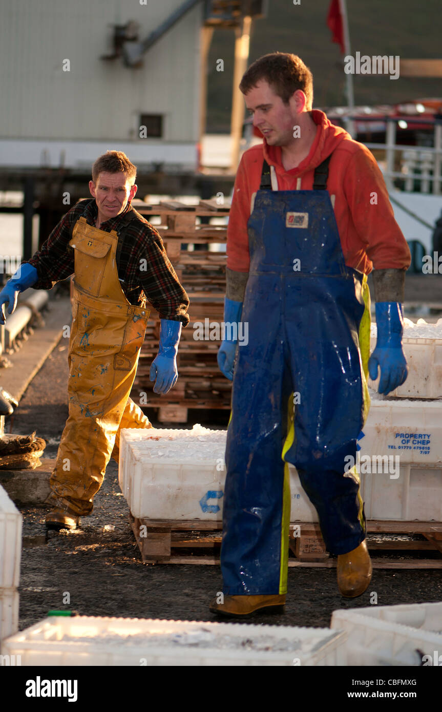 Two sailors in Ullapool - Scotland Stock Photo
