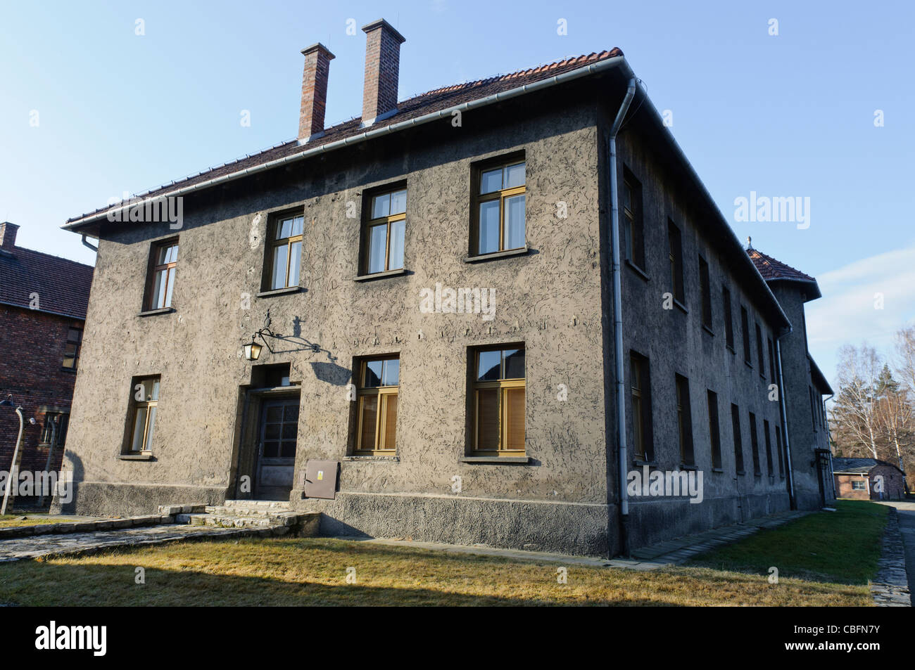 House belonging to Rudolf Franz Ferdinand Höss (Höß/Hoess) the SS-Obersturmbannführer of Auschwitz concentration camp Stock Photo