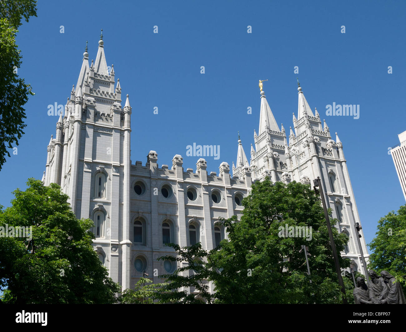 Temple Square Salt Lake City Statue Stock Photos & Temple Square Salt