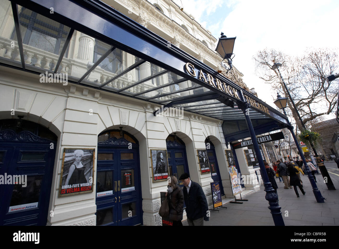 the garrick theatre showing chicago in theatreland west end london england uk united kingdom Stock Photo