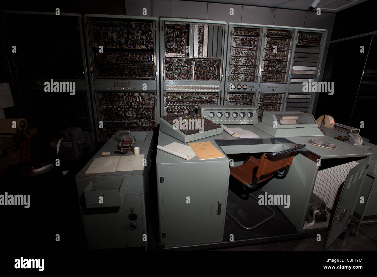 CSIRAC - stands for:  Commonwealth Scientific and Industrial Research Organisation Automatic Computer. Museum of Melbourne Stock Photo