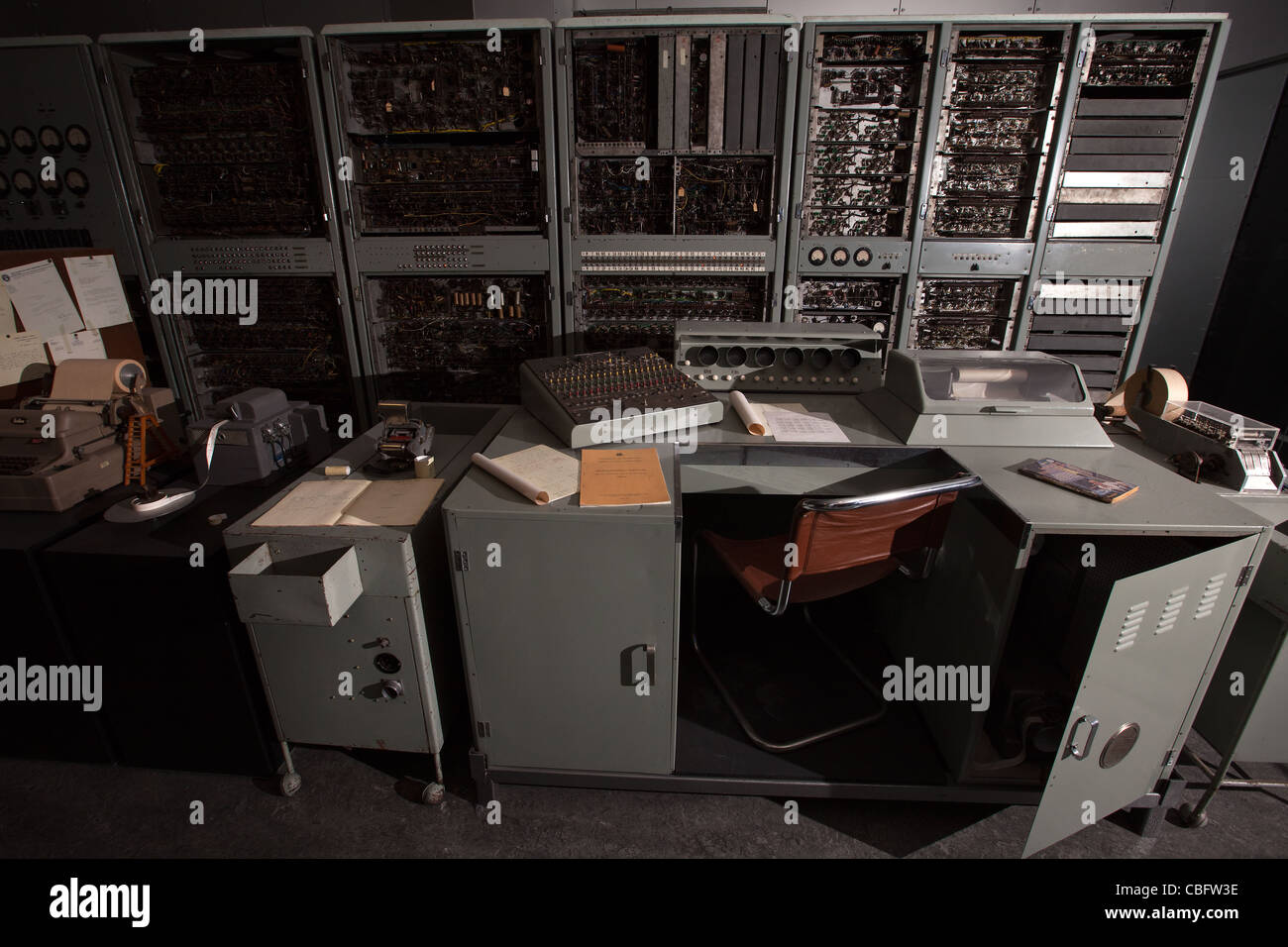 CSIRAC - stands for:  Commonwealth Scientific and Industrial Research Organisation Automatic Computer. Museum of Melbourne Stock Photo