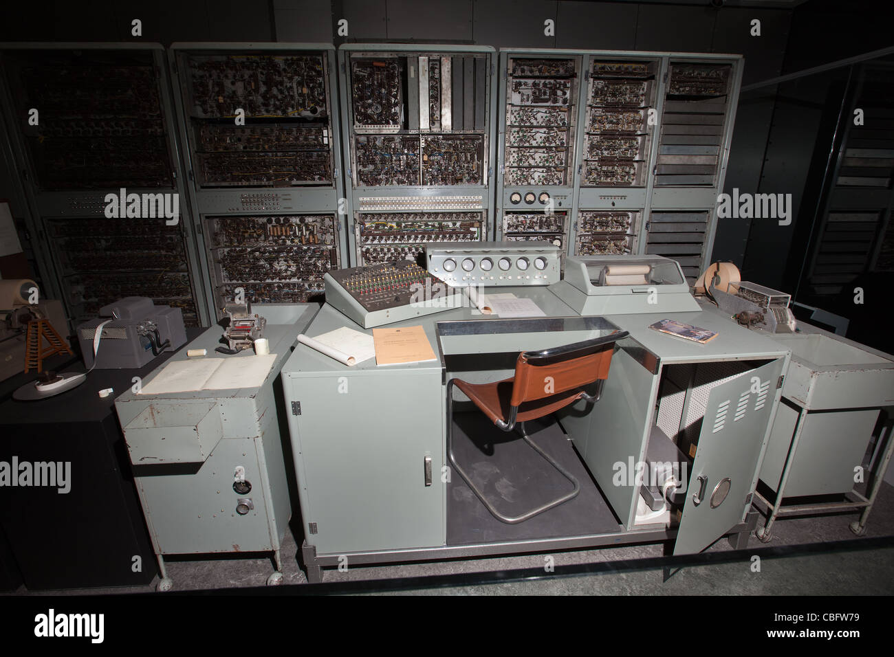 CSIRAC - stands for:  Commonwealth Scientific and Industrial Research Organisation Automatic Computer. Museum of Melbourne Stock Photo