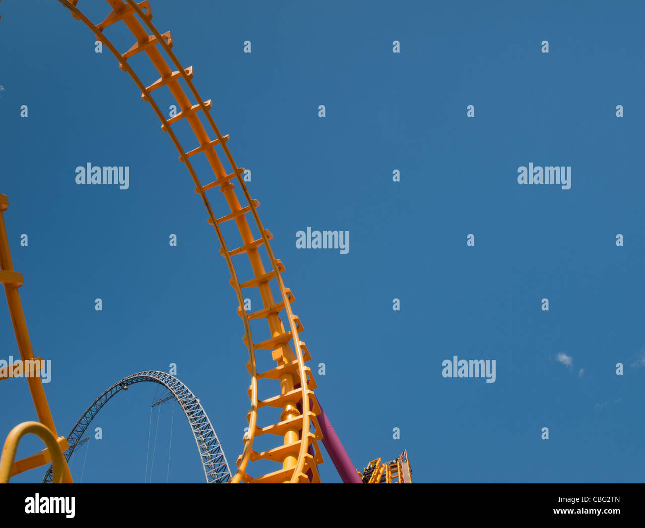 Roller coaster at the Elitch Gardens Theme Park in Denver, Colorado