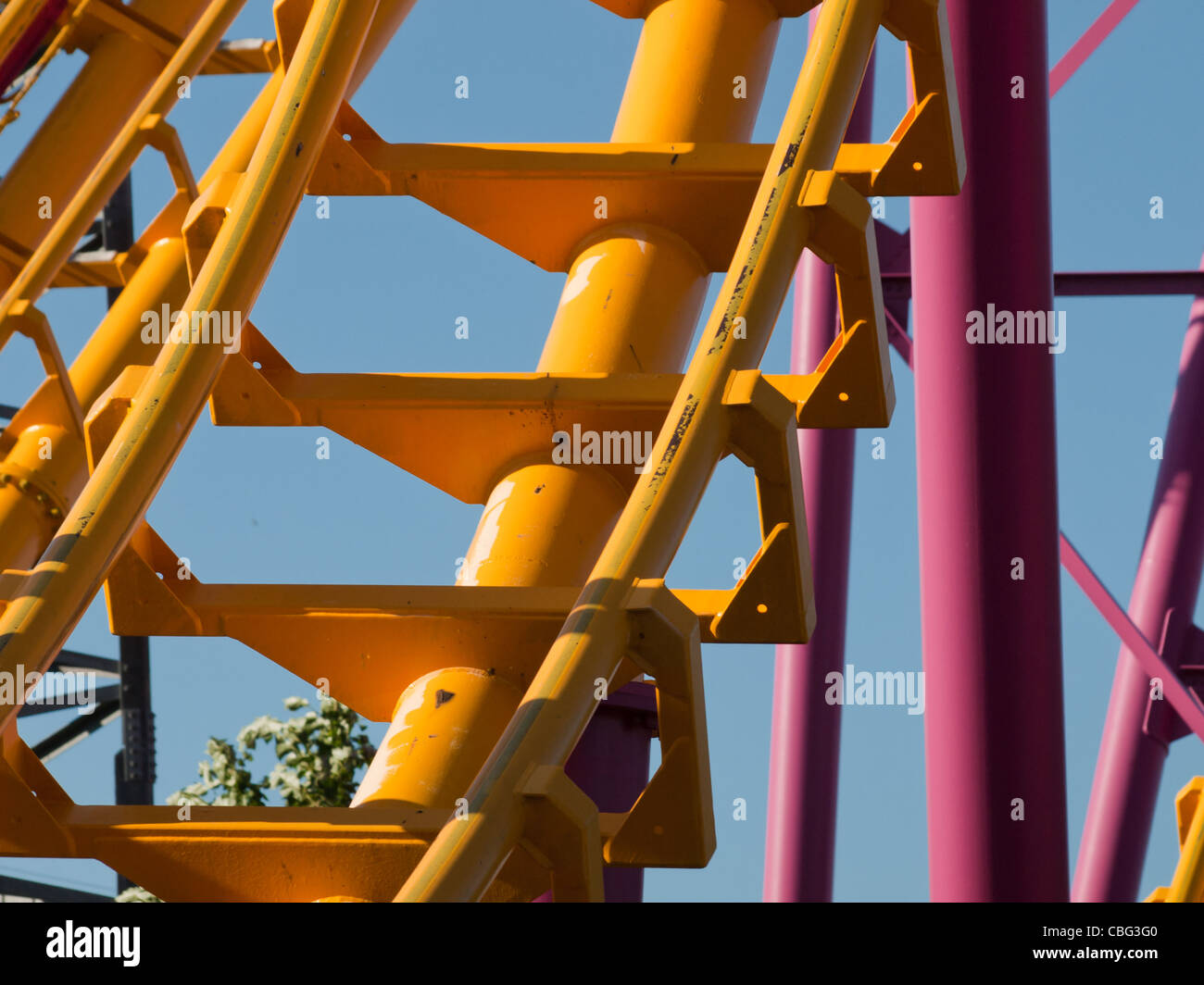 Roller coaster at the Elitch Gardens Theme Park in Denver, Colorado