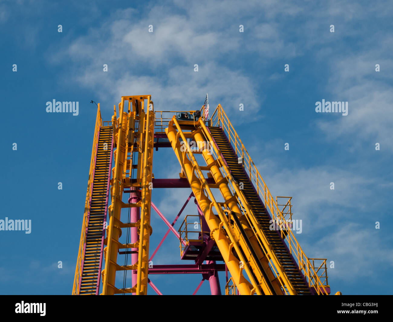Roller coaster at the Elitch Gardens Theme Park in Denver, Colorado