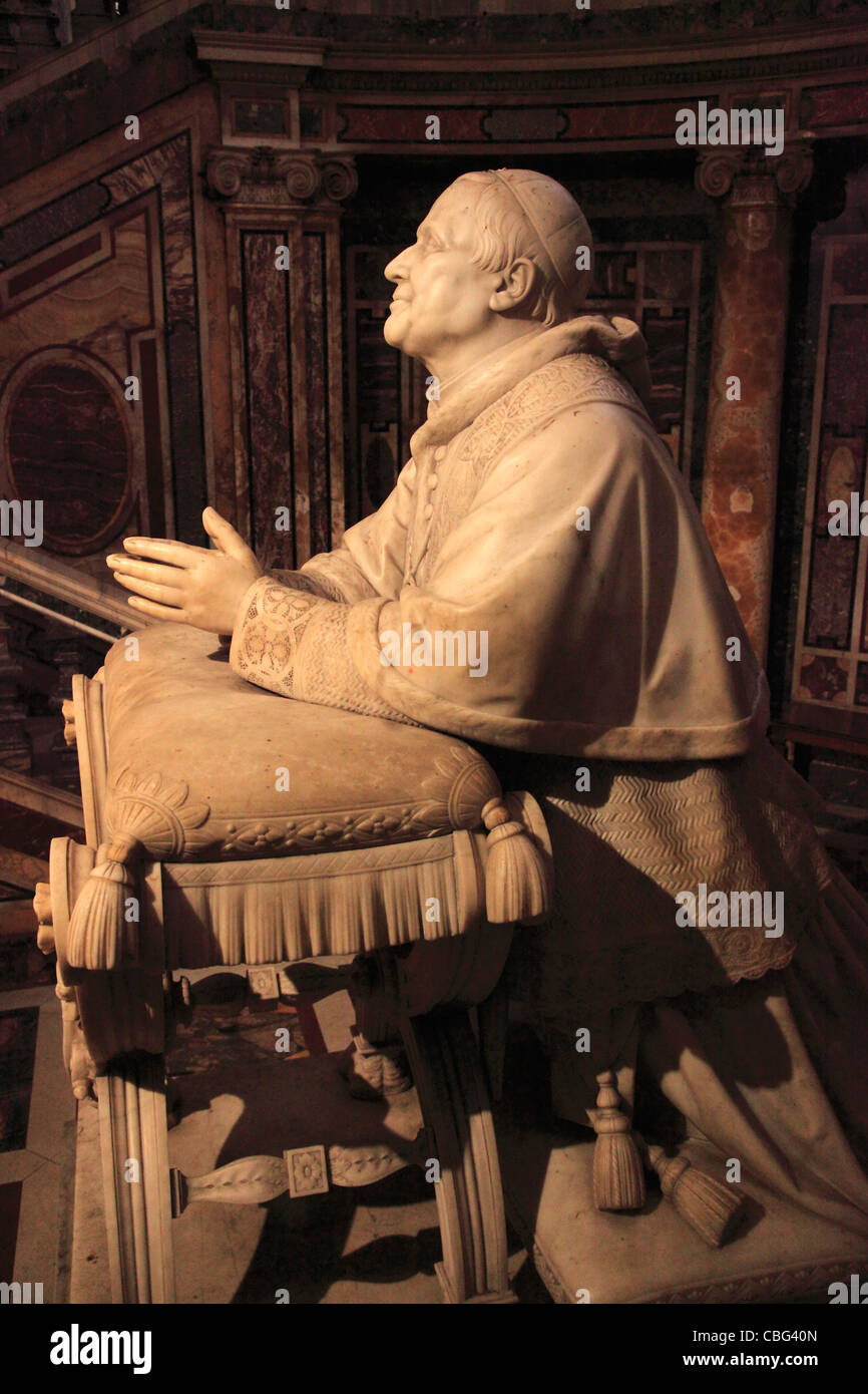 Italy, Lazio, Rome, Basilica Santa Maria Maggiore, interior, statue, Stock Photo