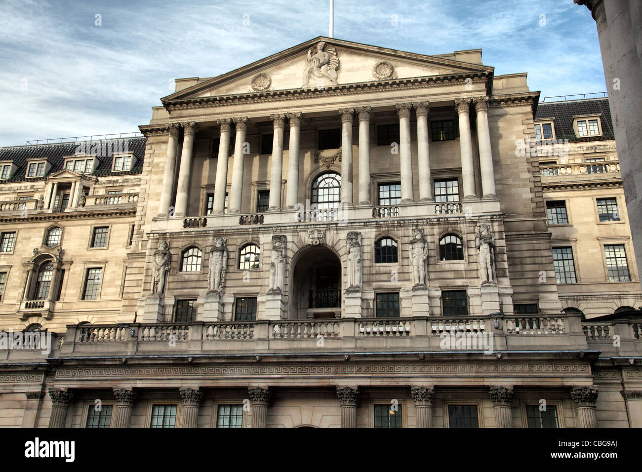 Bank of England in Bank - London Square Mile Stock Photo