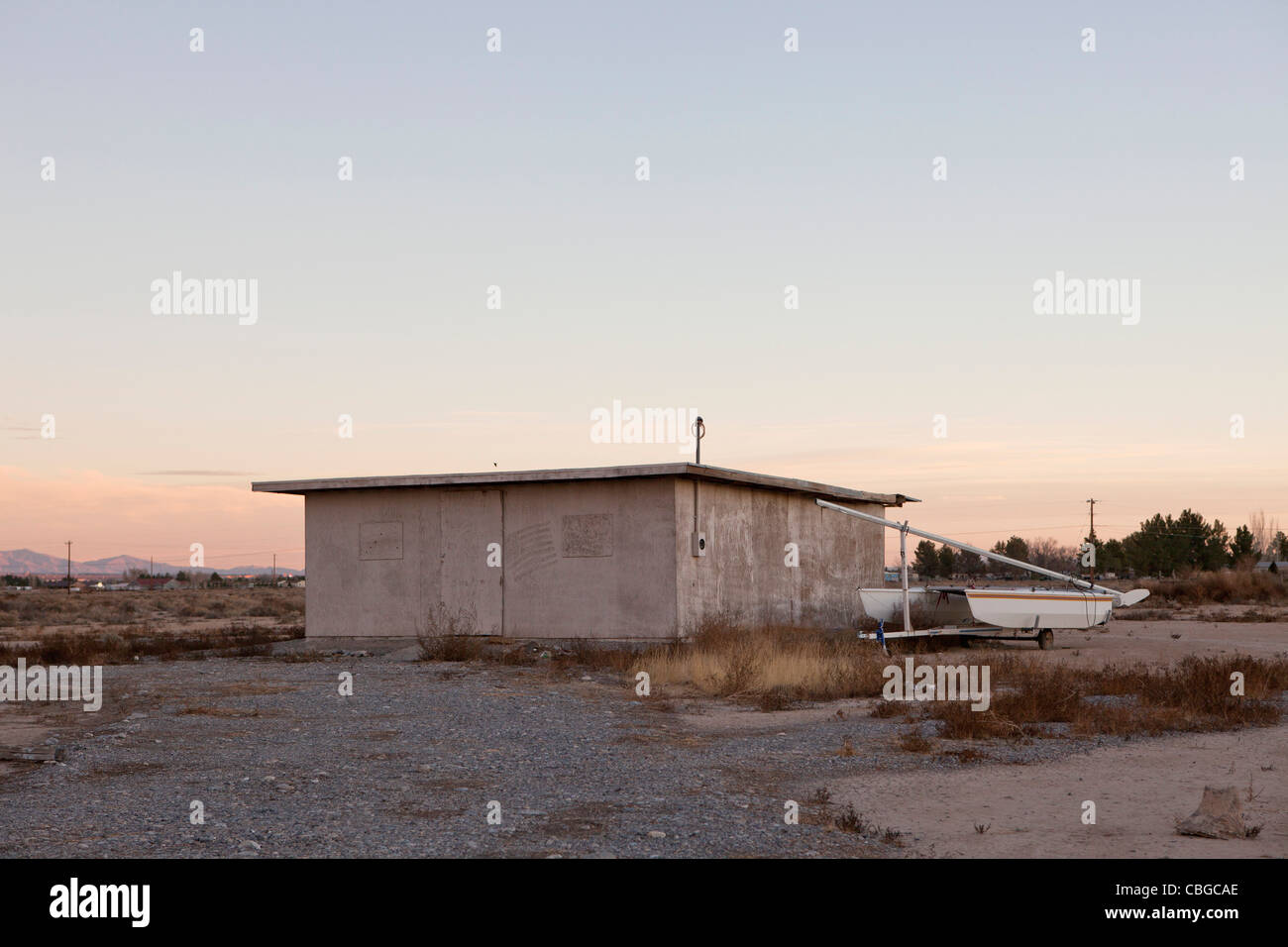Concrete storage building in pahrump hires stock photography and