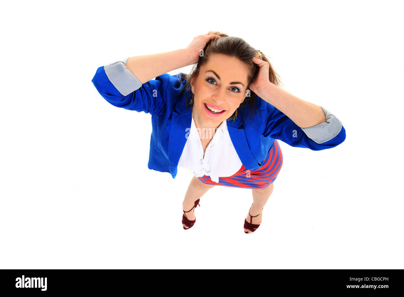Young business woman isolated on white Stock Photo - Alamy