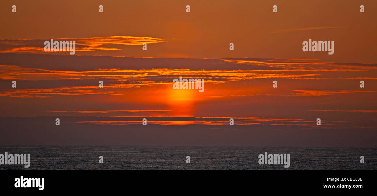 Evening sunset over the North Sea on the Pentland Firth. SCO 7784 Stock Photo