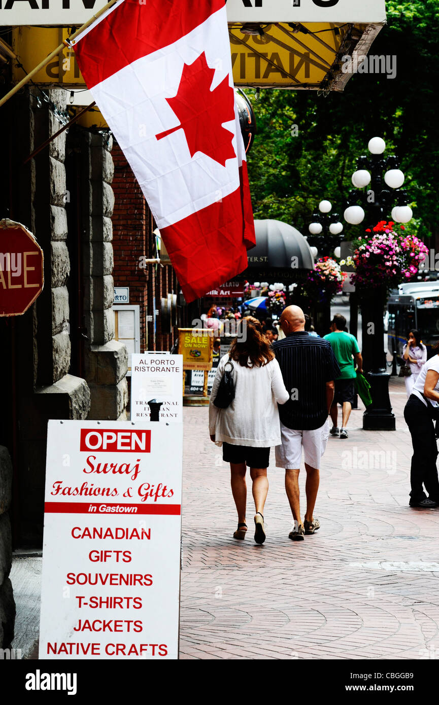 People out shopping in Downtown Vancouver Stock Photo Alamy