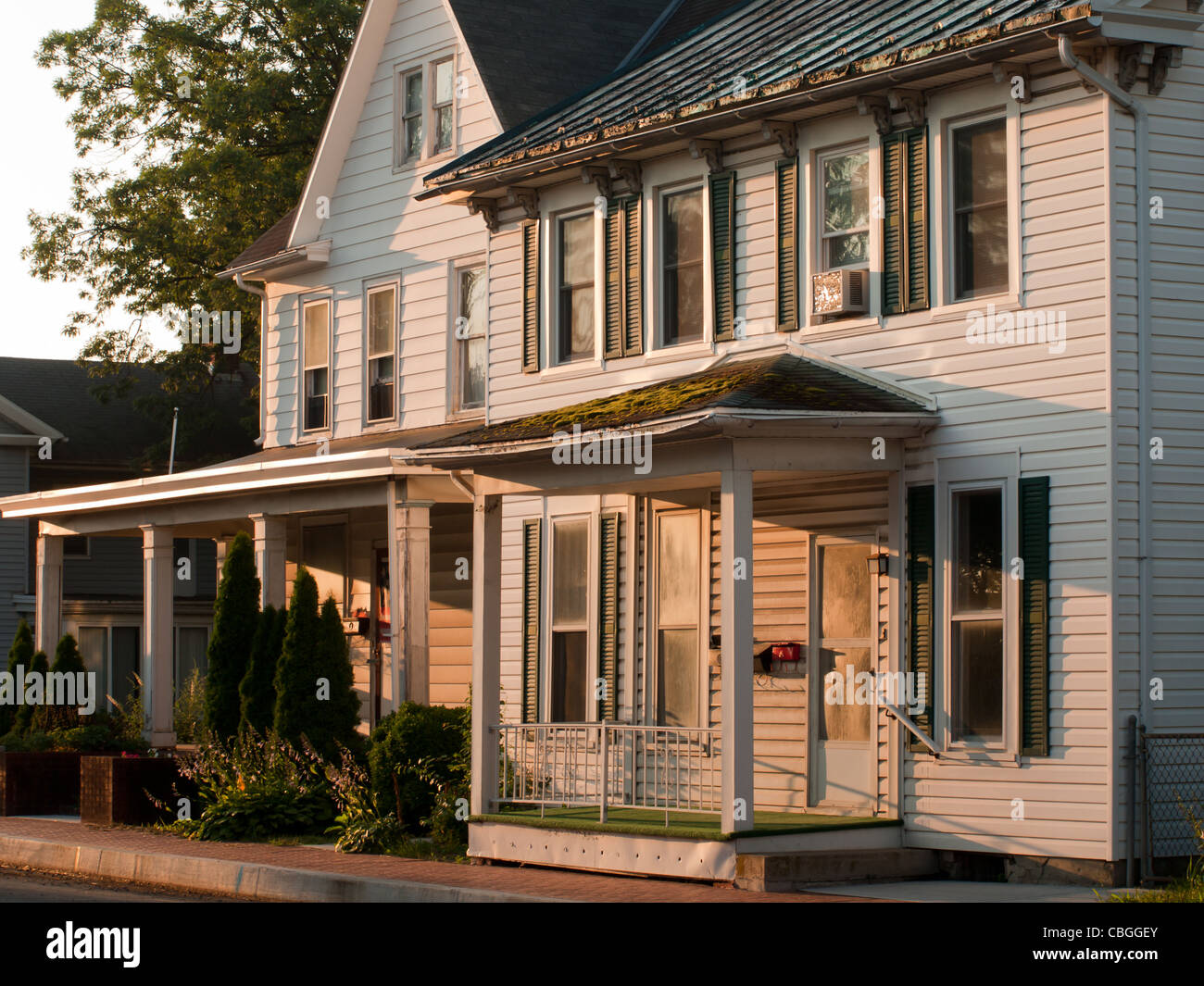 Old house on main street in downtown of Linglestown, Pennsylvania Stock