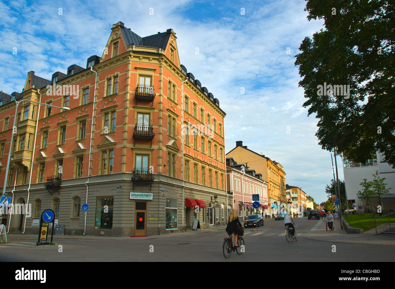 Östra Ågatan street central Uppsala city Svealand province Sweden Europe Stock Photo