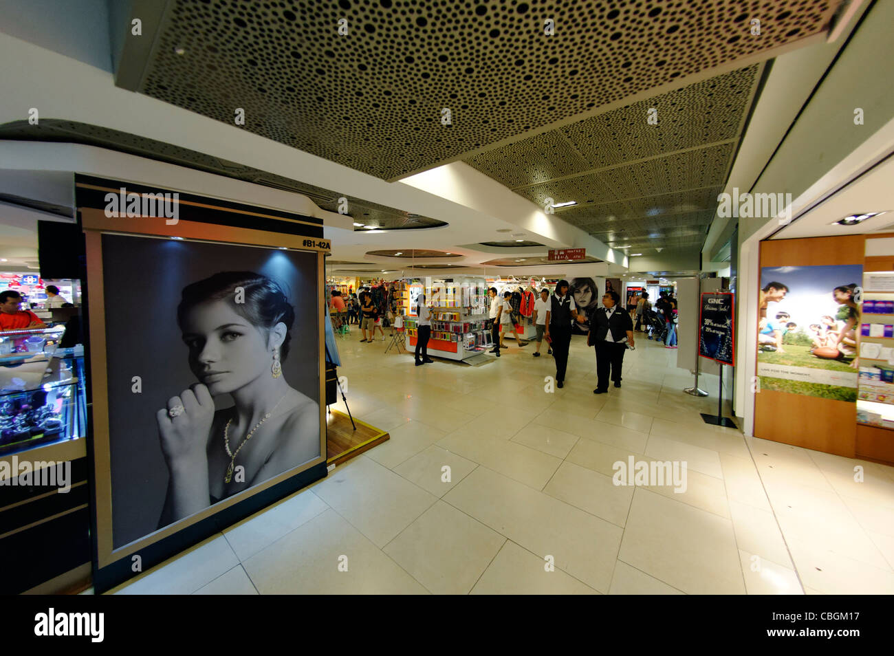 Basement shopping area of the Raffles City shopping mall, Singapore Stock Photo