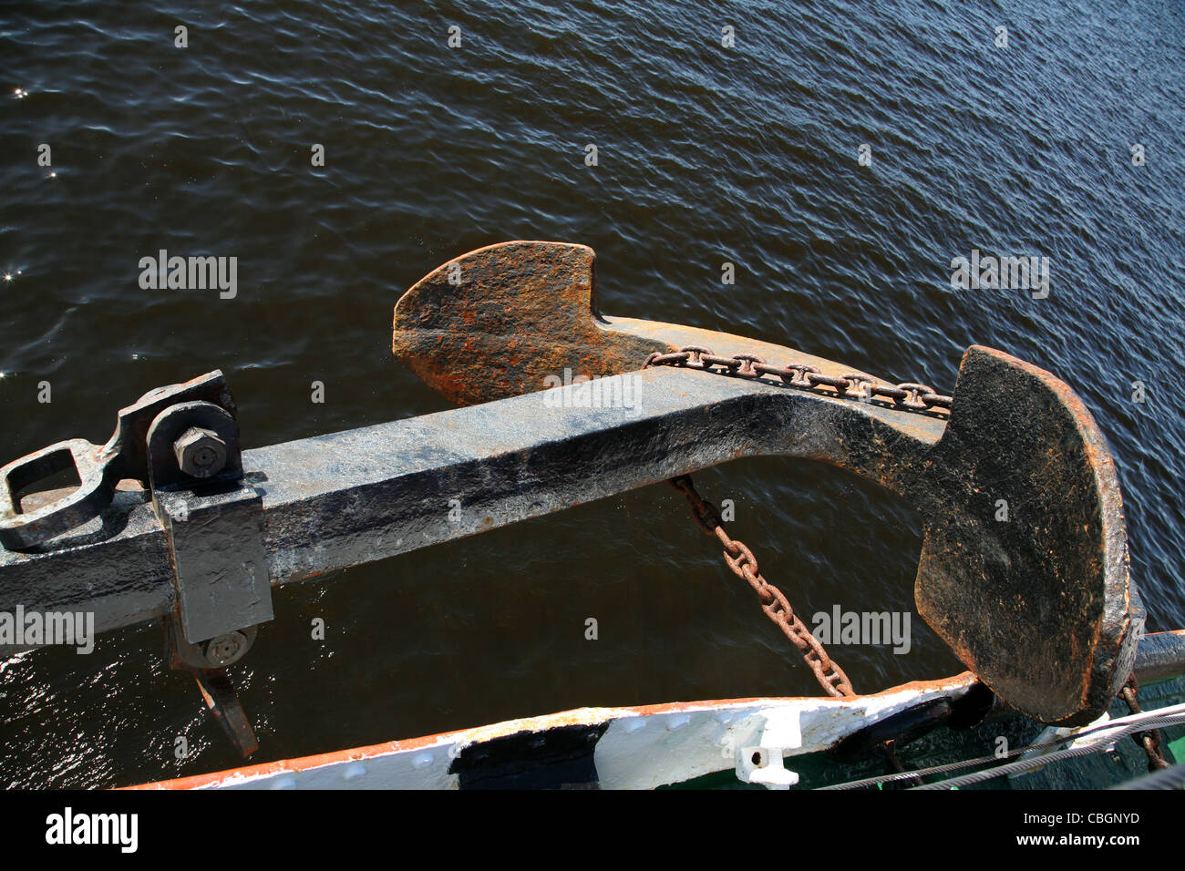 vessel equipment. Rigging. Anchor Stock Photo Alamy