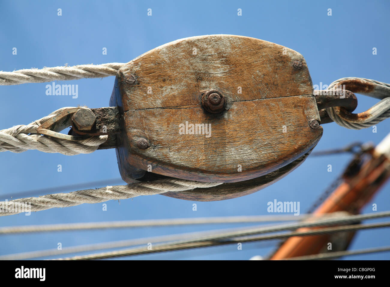 vessel equipment. Rigging Stock Photo Alamy