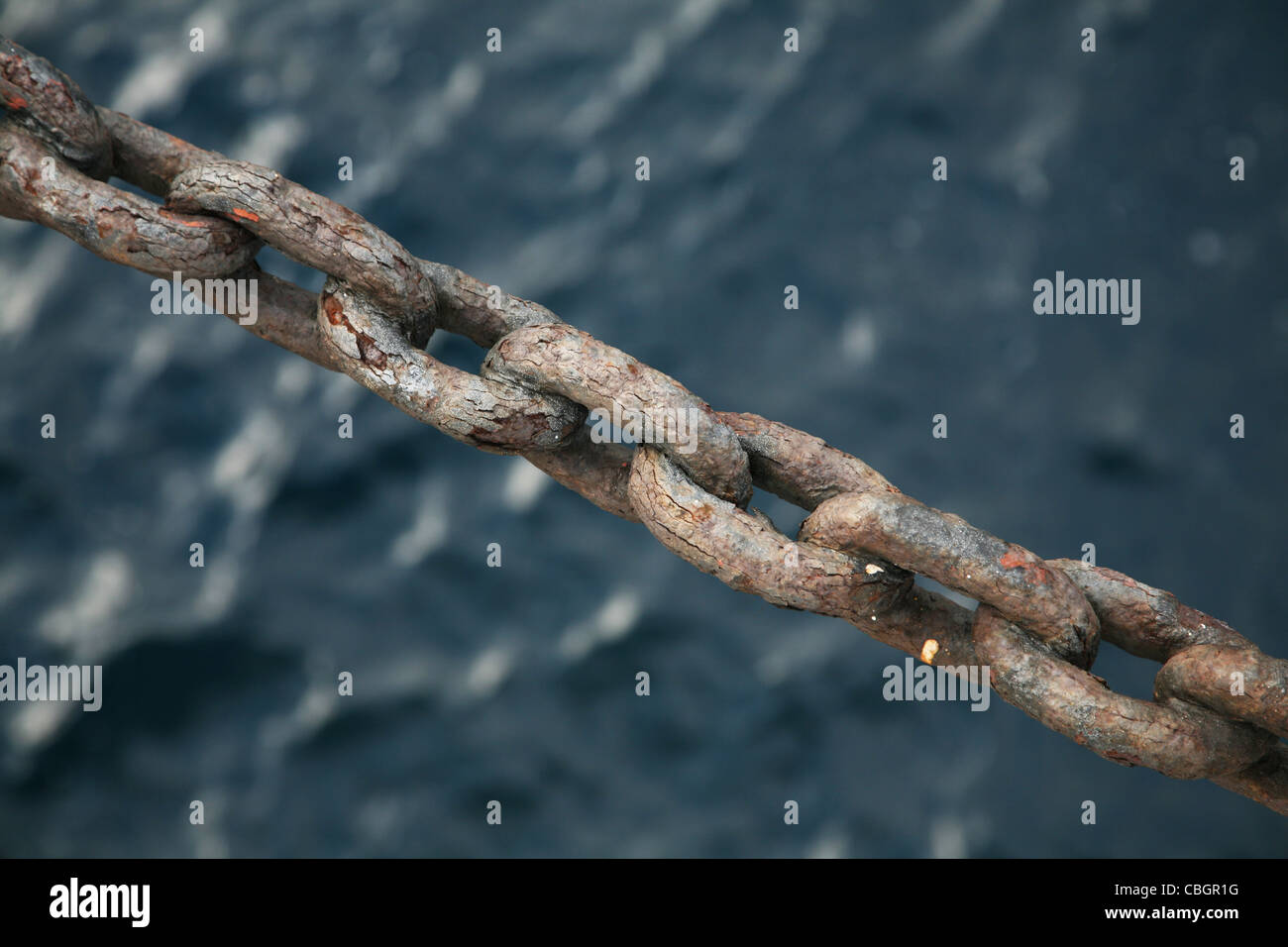 vessel equipment. Rigging. Anchor chain Stock Photo Alamy