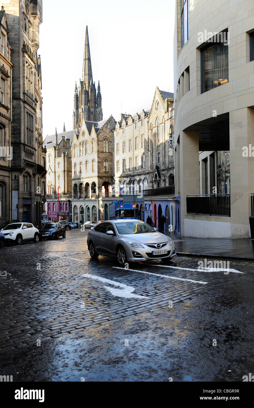 Victoria Street. Edinburgh, Scotland. Stock Photo