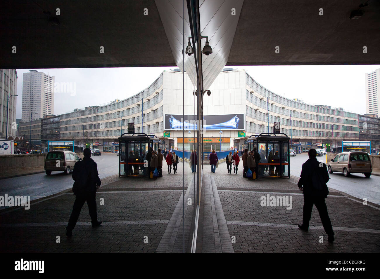 A reflection of the Smallbrook, Queensway area of Birmingham, UK Stock ...